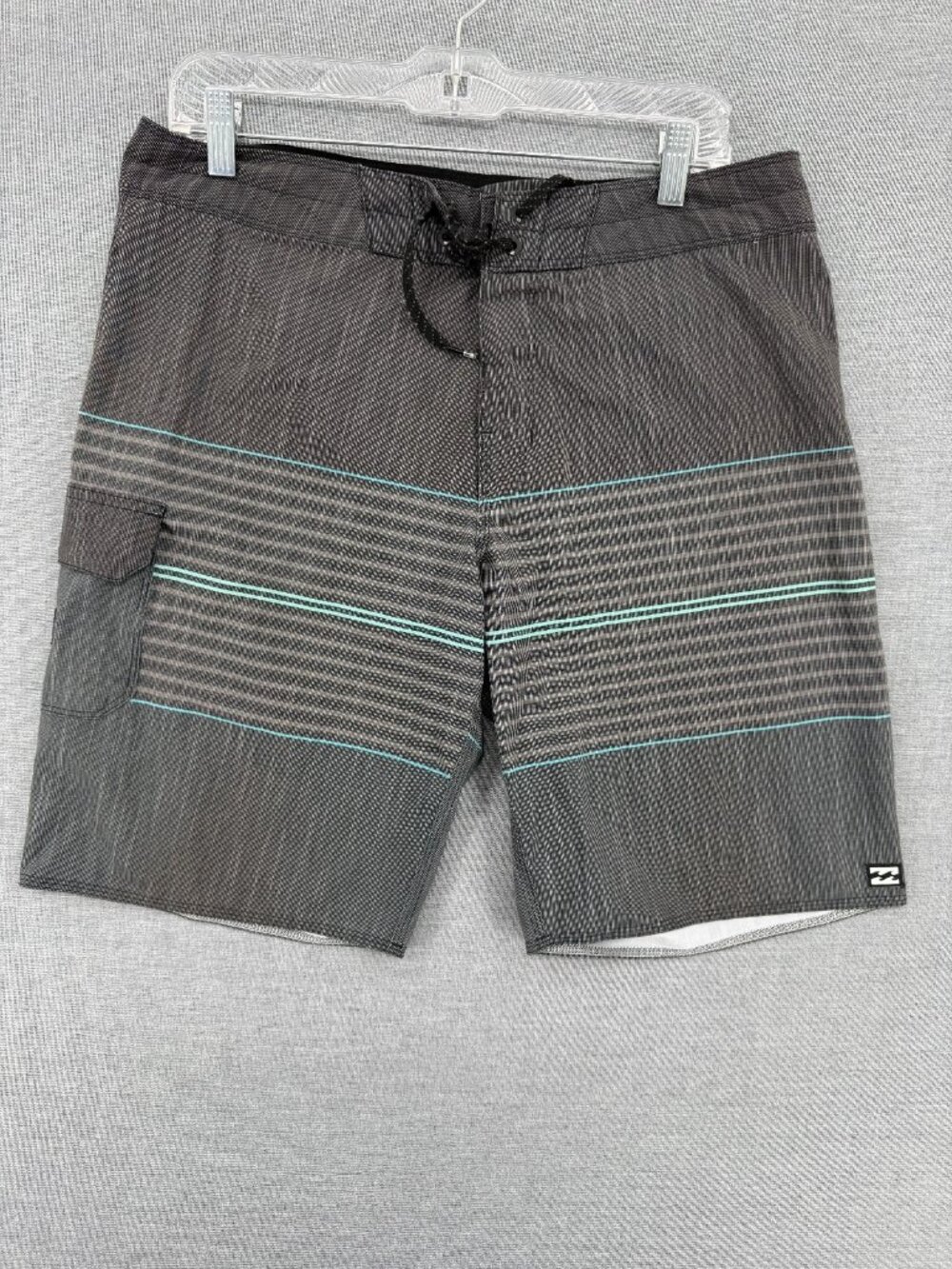 Billabong All Day Stripe Pro Boardshorts Men 33 9" Swim Trunks Cargo Pocket